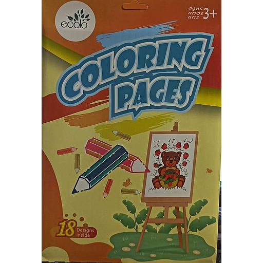 Pochette de 18 feuilles de coloriage ecolo kids