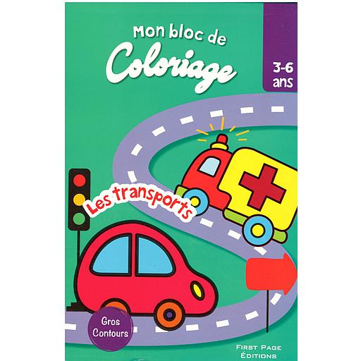 [CHR0796] LES TRANSPORTS MON BLOC COLORIAGE