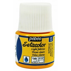 Peinture Setacolor Clair Pébéo 45 ml - Bouton d'or