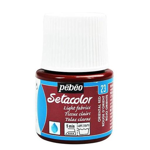 Peinture Setacolor Clair Pébéo 45 ml - Rouge Oriental