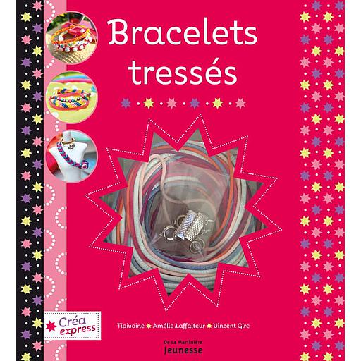 Bracelets tressés  - Ce coffret contient 6 cordons en satin ; 2 anneaux, 2 fermoirs à griffes en métal ; 2 fermoirs ronds métal