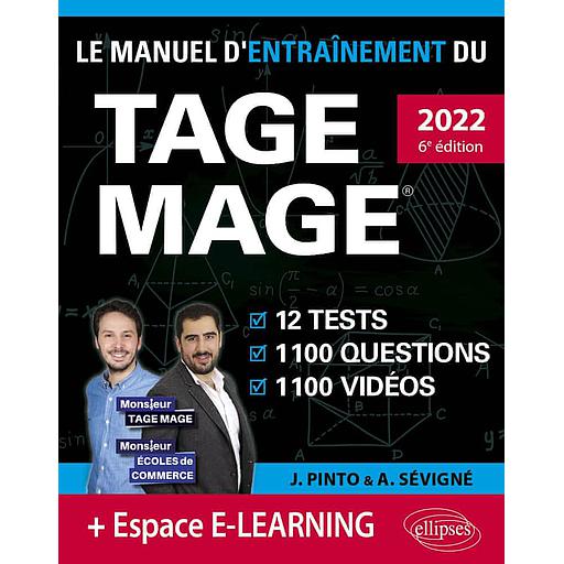 Le manuel d'entraînement du TAGE MAGE  - 12 tests blancs, 1100 questions, 1100 vidéos