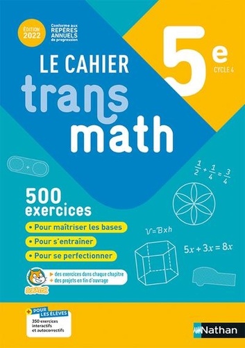 [NAT171889] Cahier Transmath 5è 2022 - Cahier de l'élève
