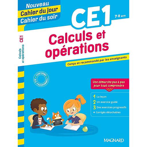 [MAG763951] Cahier du jour/Cahier du soir Calculs et opérations CE1