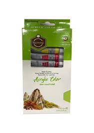 Paquet de 12 Tube Acrylique 12ML + Pinceau