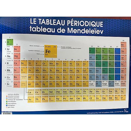 [9780000111227] Poster "Le Tableau Périodique Tableau de Mendeleïev"