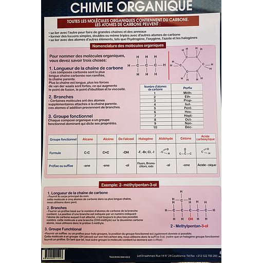 [9780000111227] Poster "Chimie Organique"