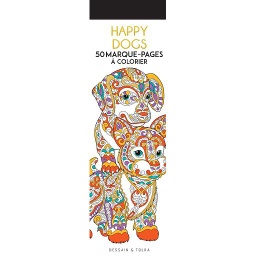 Happy dogs  - 50 marque-pages à colorier