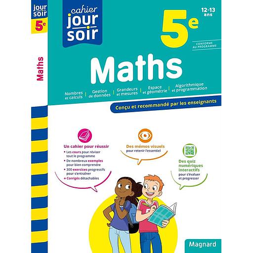 [MAG777309] Cahier du jour/Cahier du soir Maths 5e