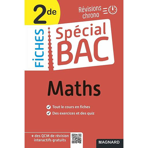 [MAG772687] Spécial Bac Fiches Maths 2de Bac 2022