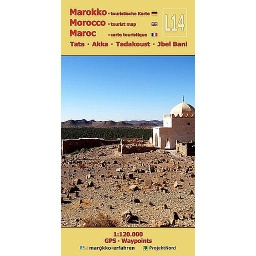 Carte L14 Tata • Akka • Tadakoust • Jbel Bani 1:120.000