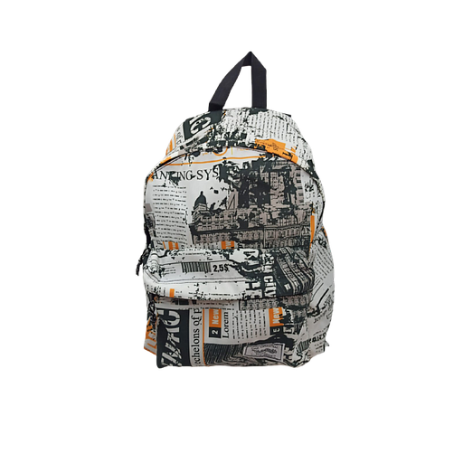 [107] Sac à Dos Padded Motif Texte Journal N°107