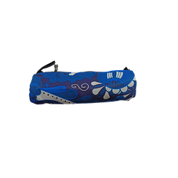 Trousse 1 Poche avec Motif Fleurs Bleu