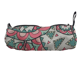 Trousse 1 Poche avec Motif Fleurs Couleurs Pastel Géomètre