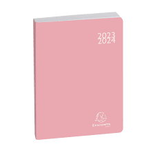 Agenda scolaire journalier 2023/2024 - Forum Color Soft Harmony - 12 x 17 cm - Exacompta - Rose