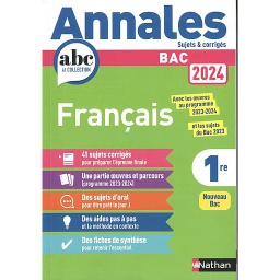 Français 1re  - Sujets & corrigés