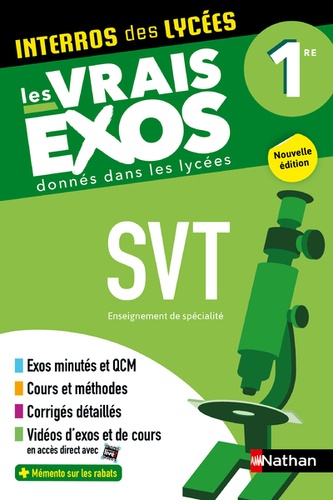 [NAT502336] SVT 1reInterros des lycées - Les vrais exos