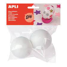 [13280] Sachet de 2 Boules en Polystyrène Diam 60MM