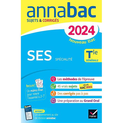 SES spécialité Tle générale  - Sujets & corrigés