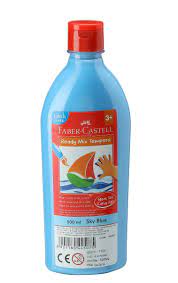 [144507] Bouteille de Peinture 500 ML Tempera Bleu Ciel