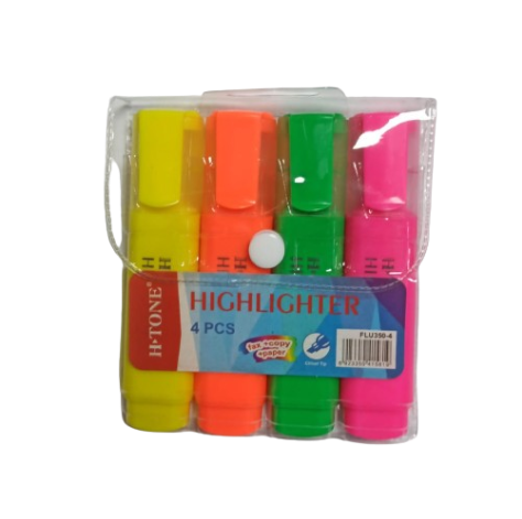 [FLU350-4] Pochette de 4 Surligneur