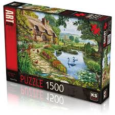 PUZZLE 1500PCS Cottage by the Lake