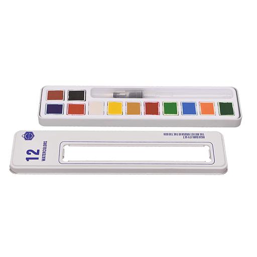[B7101-12] Palette de 12 Aquarelle avec Pinceau