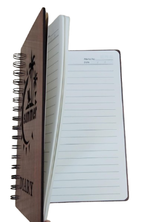 [WZ-011] Note Book Spiral En Bois