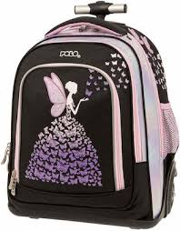 [8182] Cartable à Roulette Polo Noir Réf 901016
