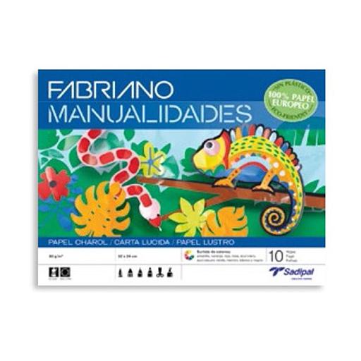 [0400007] Bloc Artisanal 10 Feuilles de Papier Gomme 80 G 32x24cm Couleurs Assorties