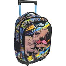 [570981] Cartable à Roulette 3 Compartiment Must