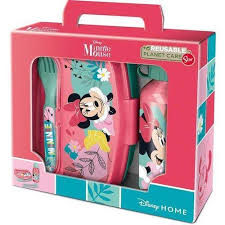 [74463] Boite Gouter 800ML + Gourde Aluminium 500ML Minnie Mouse