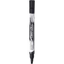 Marqueur effaçable à sec - Noir - Velleda Pocket - Pointe ogive moyenne - Bic