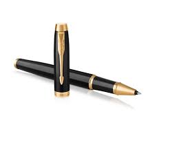 [1931659] Stylo roller, Noir, Recharge noire pointe fine, Coffret cadeau