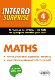 Maths 4e Cycle 4 - Tout le cours en 66 questions/réponses et 200 exercices chronométrés et corrigés