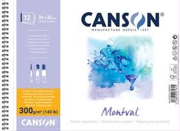 [807161] Bloc de Papier Canson 300 Grs 24*32 12 Feuille