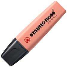 Surligneur pointe large - STABILO - Orange rouille