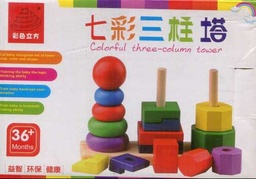 colorful three column tower