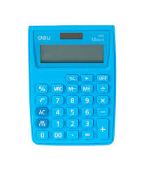[1122] Calculator Plastic-12 Digits Blue