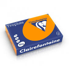 [1761C] Paquet de 500 feuilles Clairefontaine A4 80g Orange Vif