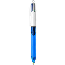 Stylo à bille 4 couleurs - noir, rouge, bleu, vert - rétractable