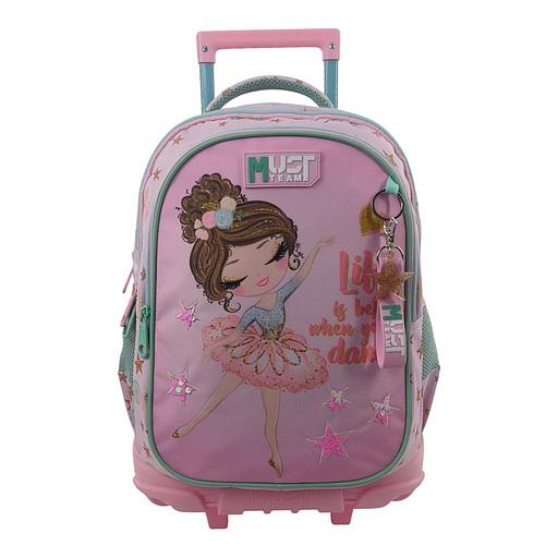 [587686] Cartable a Roulette scolaire Must Team Shiny Ballerina 3 Compartments