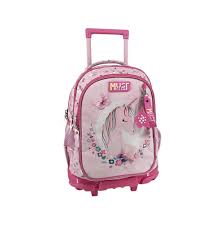 [587628] Cartable a Roulette scolaire Must eam Pink Unicorn 3 Compartiments