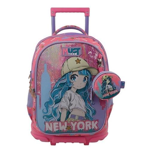 [587685] Cartable a Roulette scolaire Must eam Blue Hair Girl