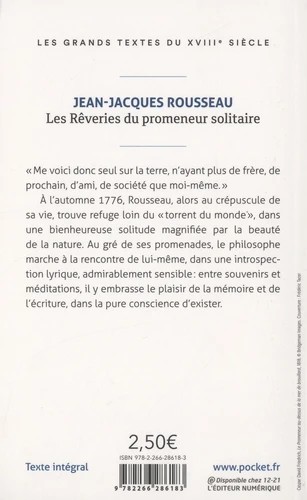 Les rêveries du promeneur solitaire