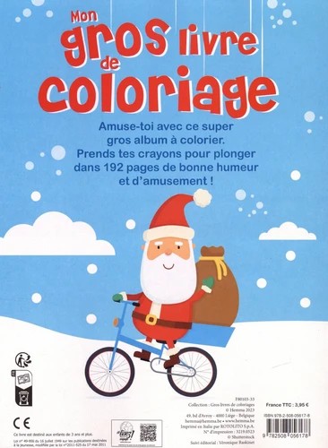 Mon gros livre de coloriage Père Noël, lutin et leurs amis