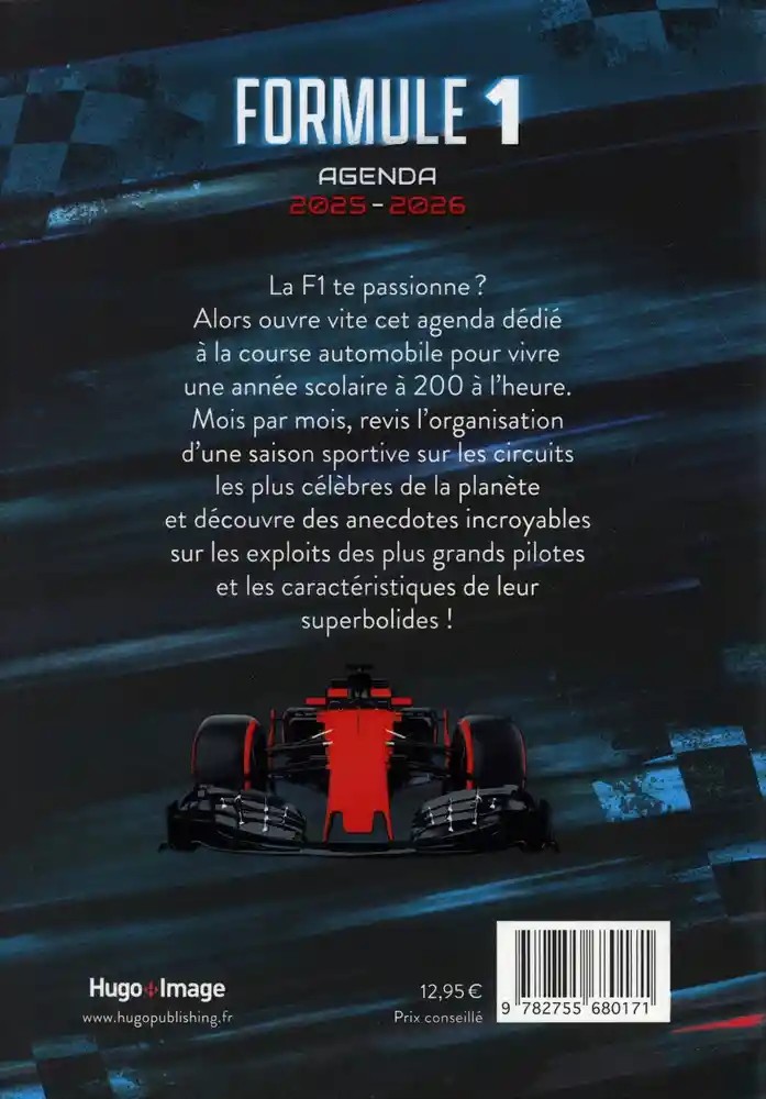 Agenda scolaire Formule 1