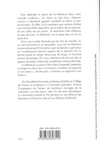 La littérature, ça paye !