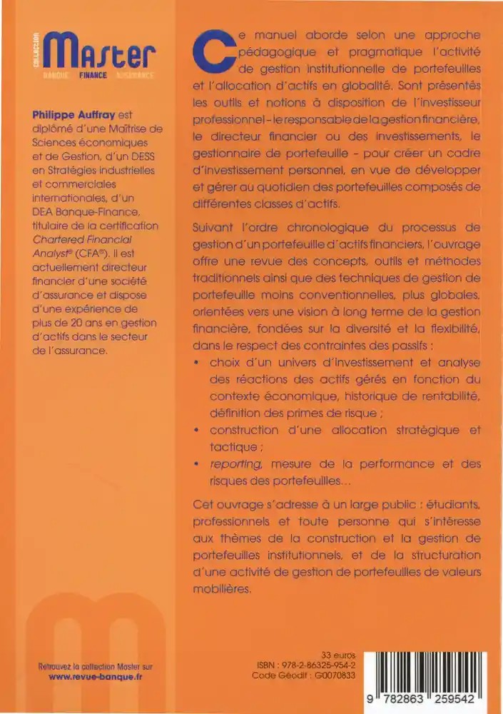 Allocation d'actifs et gestion de portefeuilles institutionnels