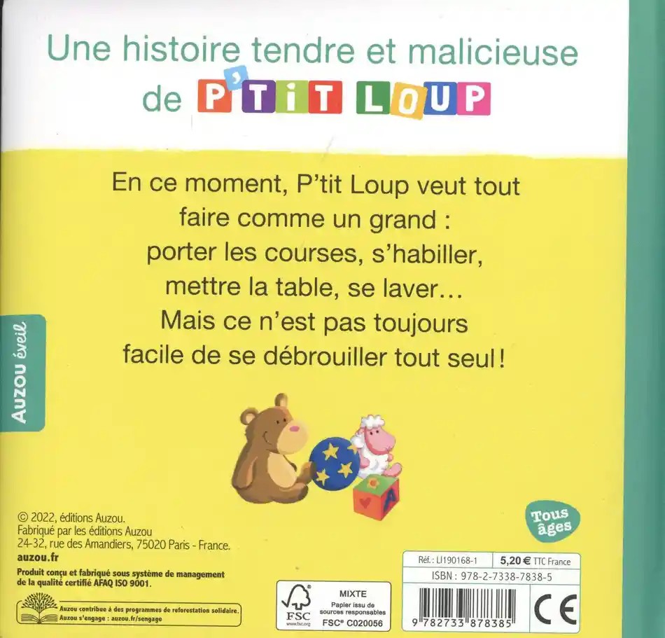 P'tit loup veut tout faire comme un grand